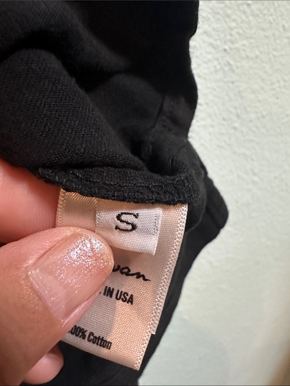 Rowan Women’s Black 100% Cotton Crewneck Sweatshirt Size S Made in USA - Picture 3 of 8